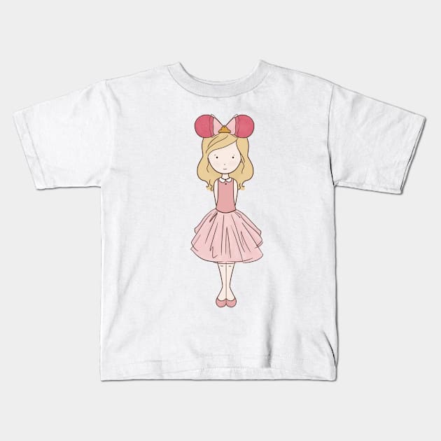 Sleeping Fan Girl 2 Kids T-Shirt by littlemoondance